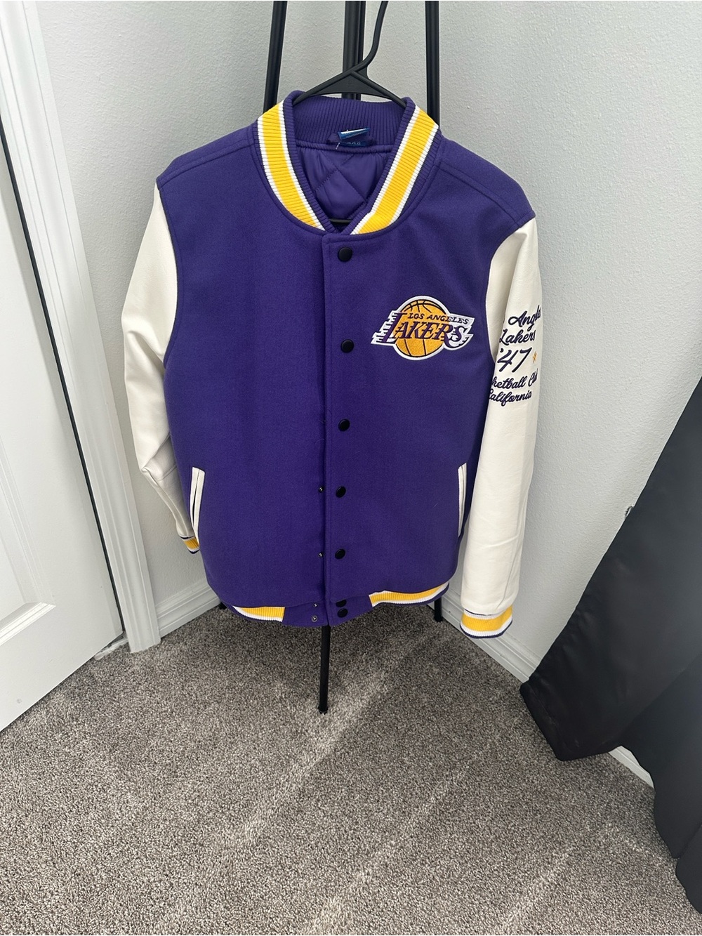 Los Angeles Lakers Purple & White Varsity Jacket